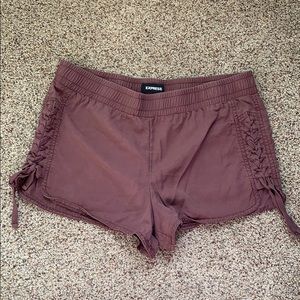 Express high rise shorts with side tie